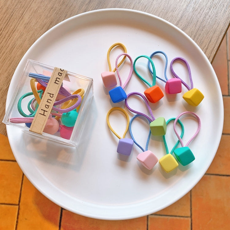 10pcs /Box Children Non-Injurious Hair Bands Cute And Durable Hair Rope Accessories