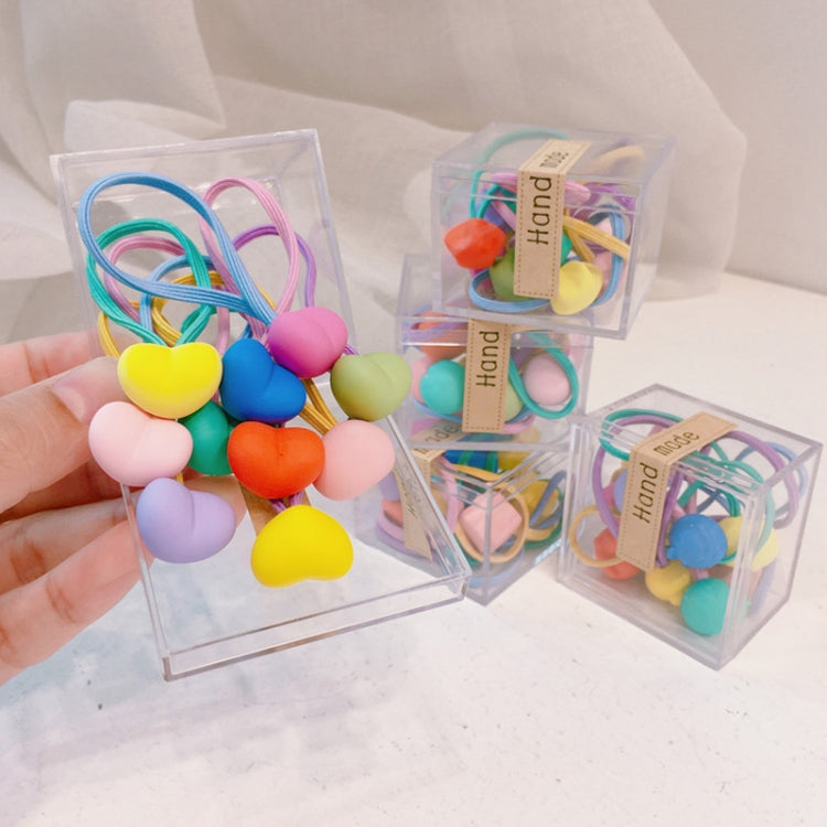 10pcs /Box Children Non-Injurious Hair Bands Cute And Durable Hair Rope Accessories