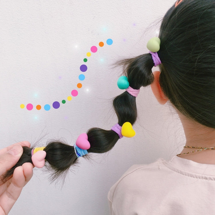 10pcs /Box Children Non-Injurious Hair Bands Cute And Durable Hair Rope Accessories