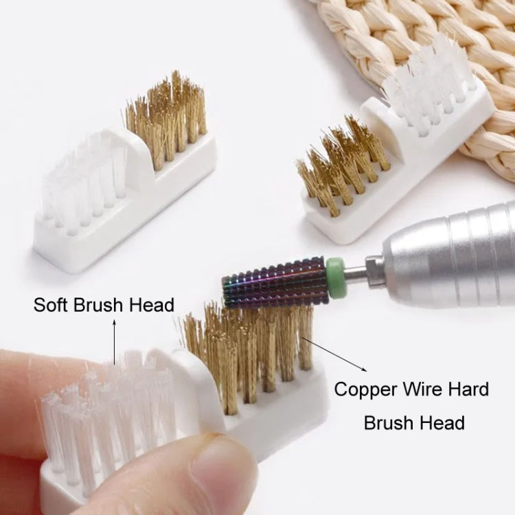 Nail Polish Machine Grinder Cleaning Brush Manicure Drill Bit Steel Wire Brush