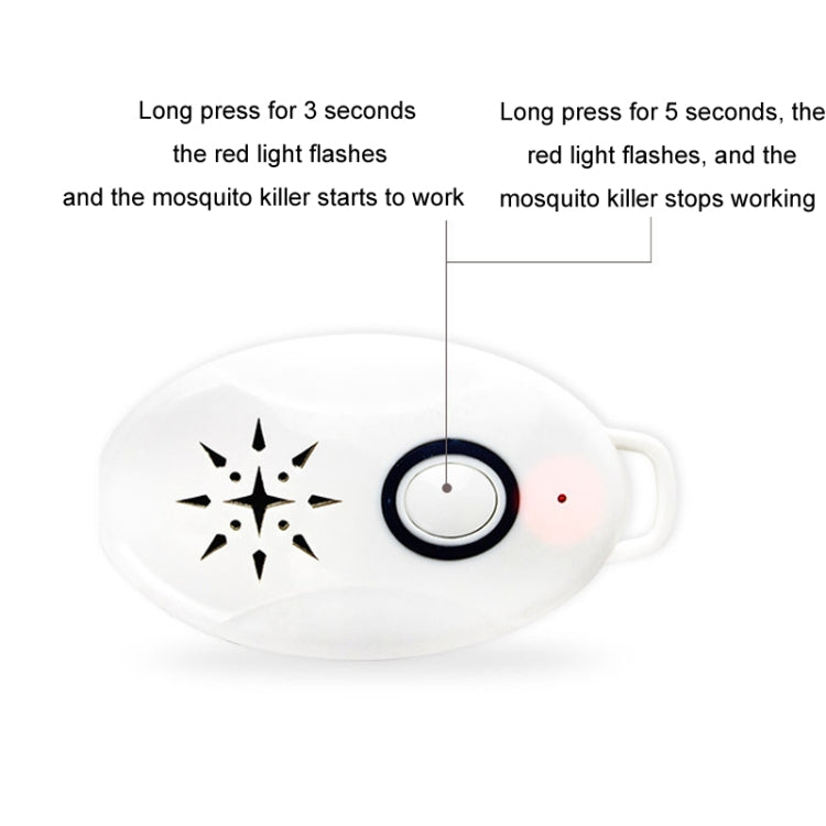 Mini USB Rechargeable Fly Repeller Outdoor Portable Mobile Mosquito Repellent Device