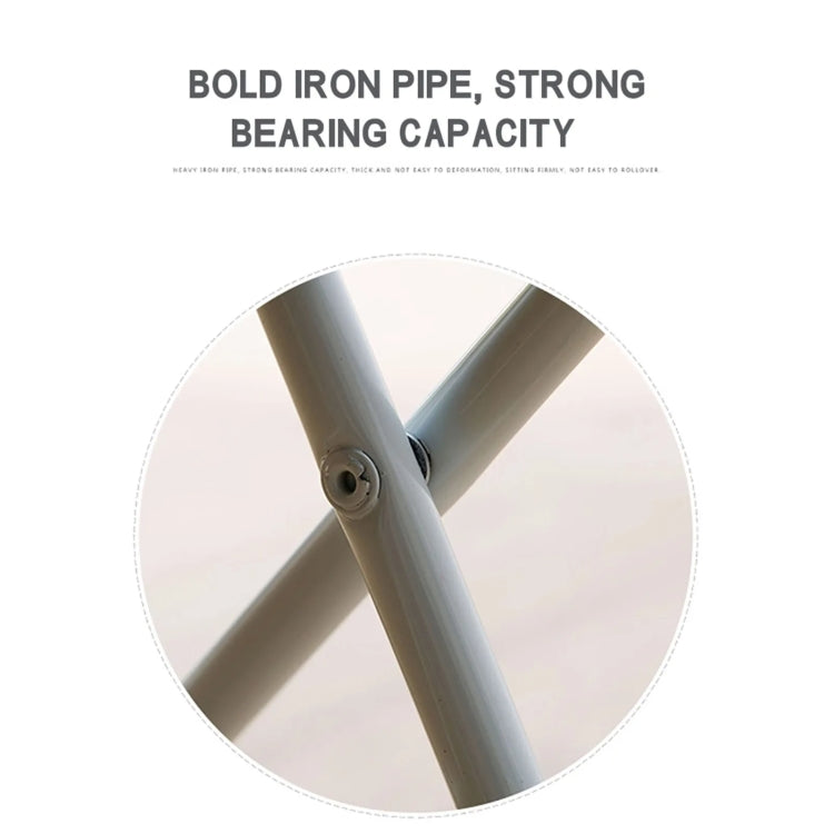 Portable Folding Stool Iron Frame Legs Lightweight Collapsible Chair