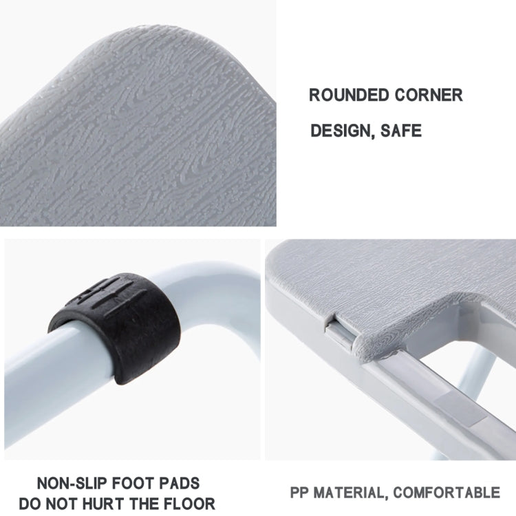 Portable Folding Stool Iron Frame Legs Lightweight Collapsible Chair