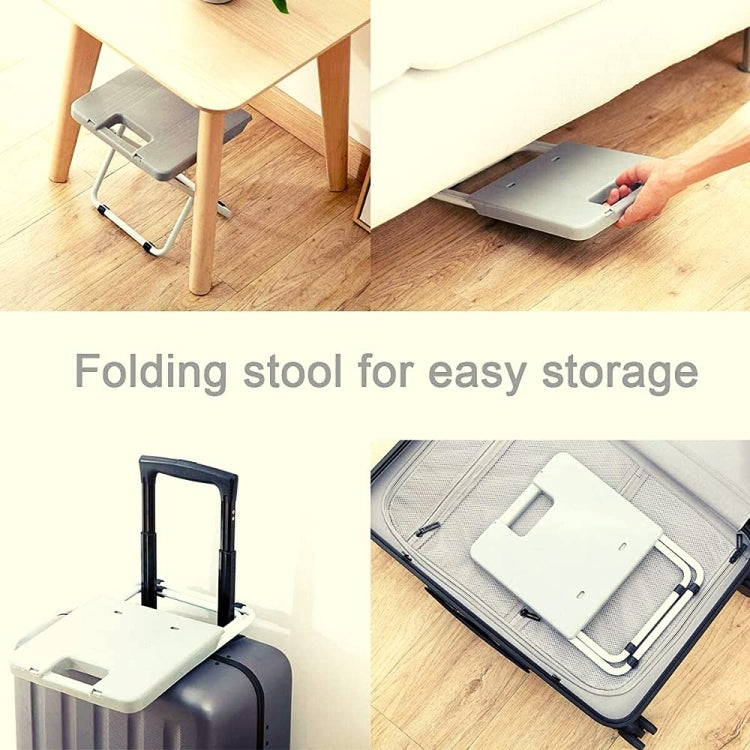 Portable Folding Stool Iron Frame Legs Lightweight Collapsible Chair