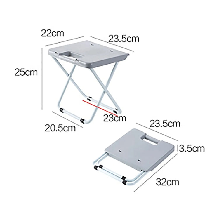 Portable Folding Stool Iron Frame Legs Lightweight Collapsible Chair