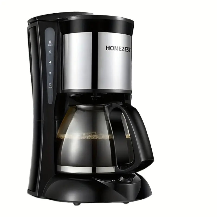 HOMEZEST 600W 0.65L  Automatic Drip Coffee Maker with Glass Carafe 2-6 Cup Capacity