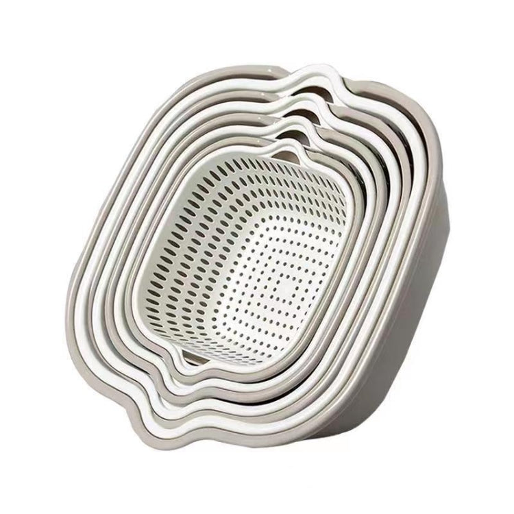 8 In 1 Drain Basket Double-Layer Vegetable Washing Basket Fruit Basin