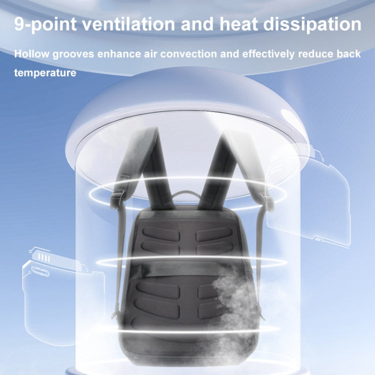 Bopai 61-122579 Large Capacity Hard Shell Password Lock Waterproof Business Laptop Backpack