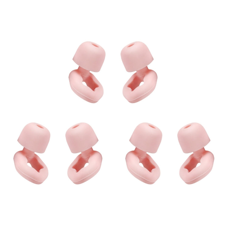 3pairs /Set Sleep Anti-noise Soundproof Earplugs Noise Reducing Swimming Silicone Earplugs