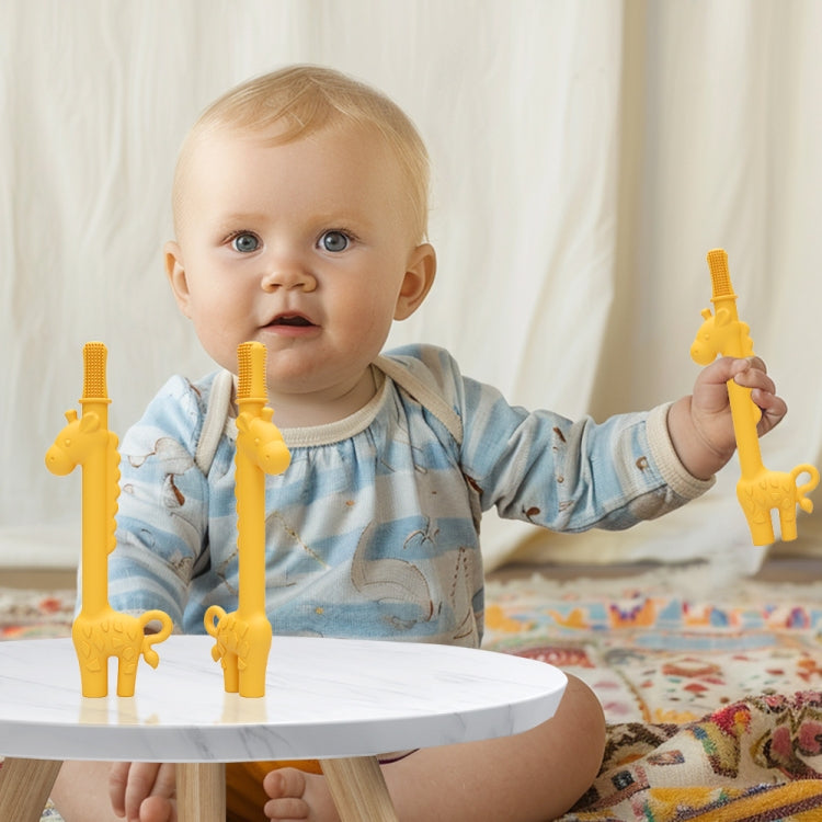 Baby Deer Toys Food Teething Sticks Silicone Giraffe