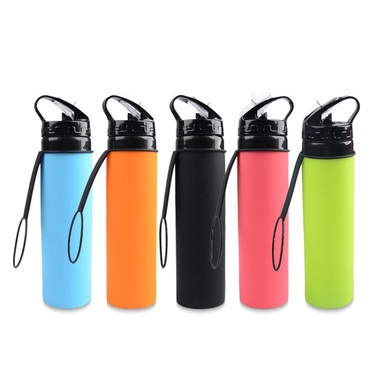 600ml Folding Silicone Riding Water Cup Portable Environmental Protection Shatterproof Silicone Water Bottle