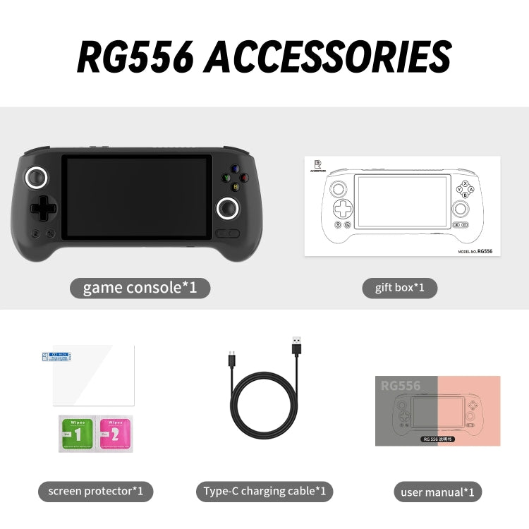 ANBERNIC RG556 Handheld Game Console Android 13 System 5.48-Inch AMOLED Screen WIFI Bluetooth Game Player