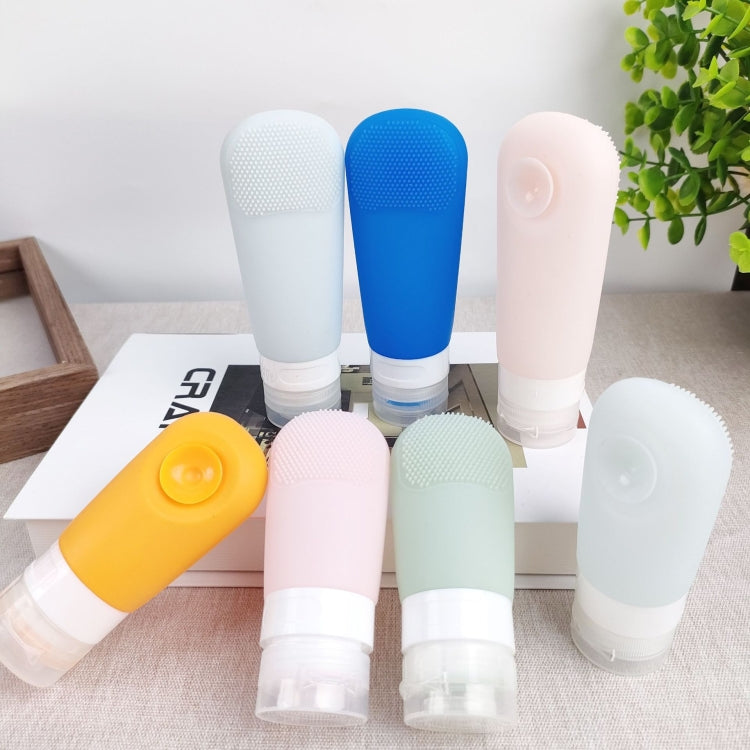 60ml Silicone Suction Cup With Brush Squeezed Bottle Portable Travel Storage Bottle