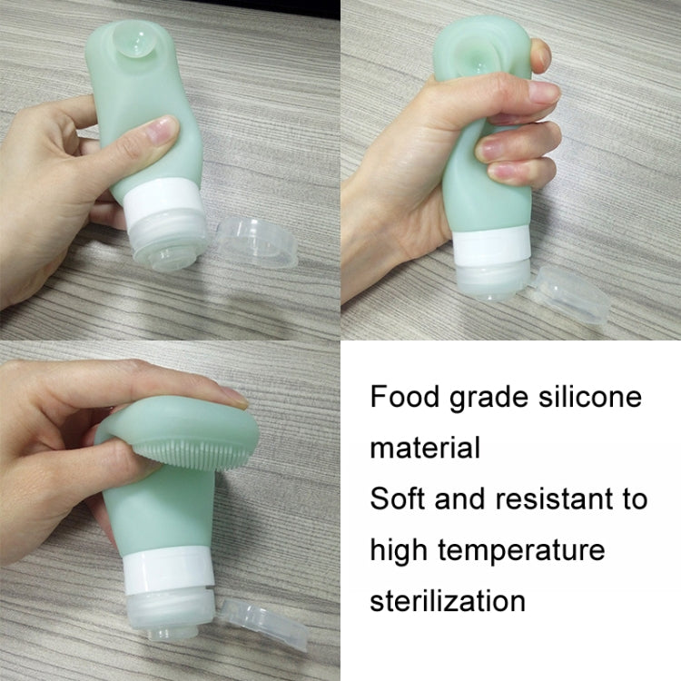 60ml Silicone Suction Cup With Brush Squeezed Bottle Portable Travel Storage Bottle