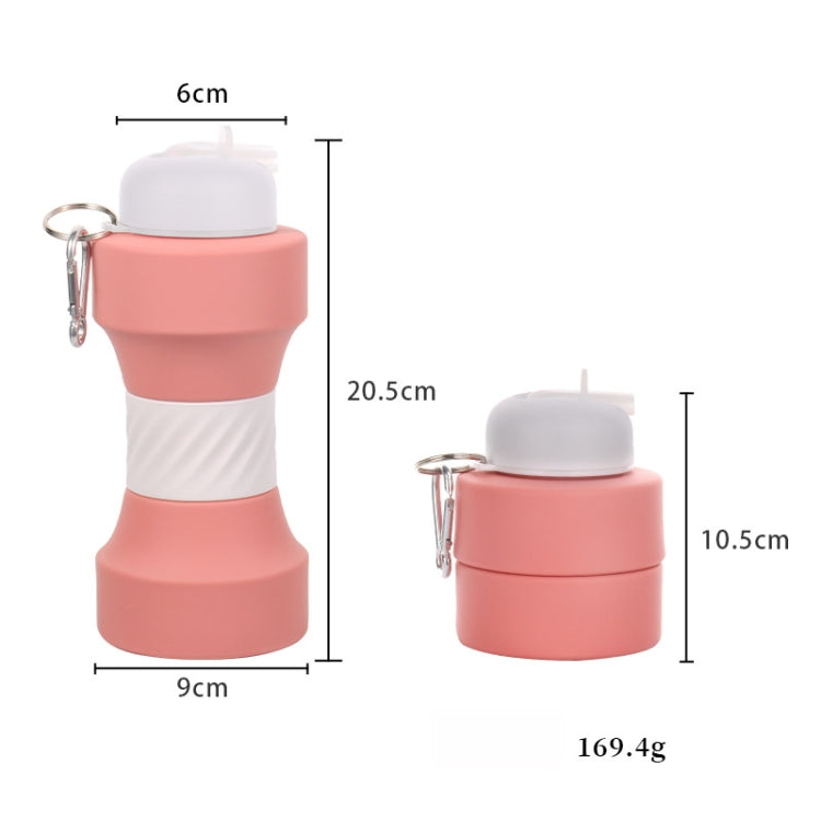 650ml Large Capacity Sports Silicone Water Bottle Foldable Fitness Dumbbell Water Mug