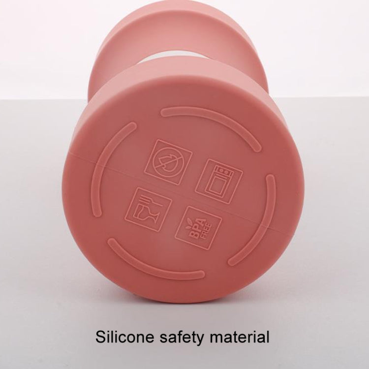 650ml Large Capacity Sports Silicone Water Bottle Foldable Fitness Dumbbell Water Mug