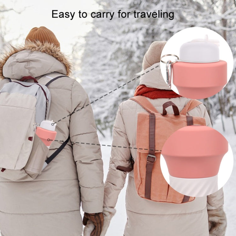 650ml Large Capacity Sports Silicone Water Bottle Foldable Fitness Dumbbell Water Mug