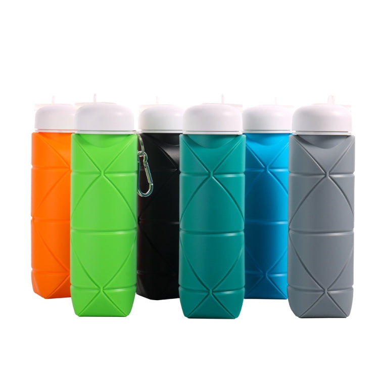 600ml Food Class Silicone Folding Outdoor Water Cup Portable Cycling Water Bottle