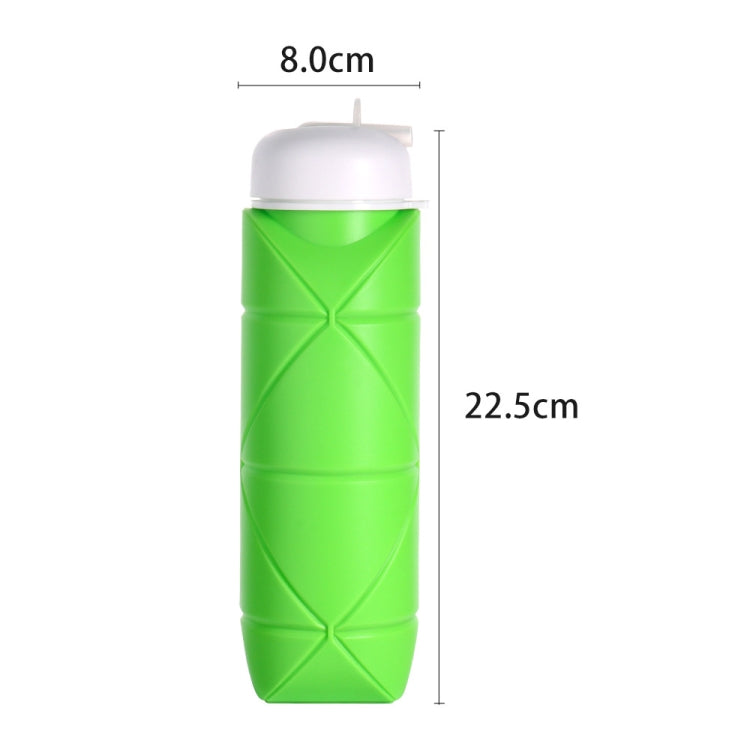 600ml Food Class Silicone Folding Outdoor Water Cup Portable Cycling Water Bottle