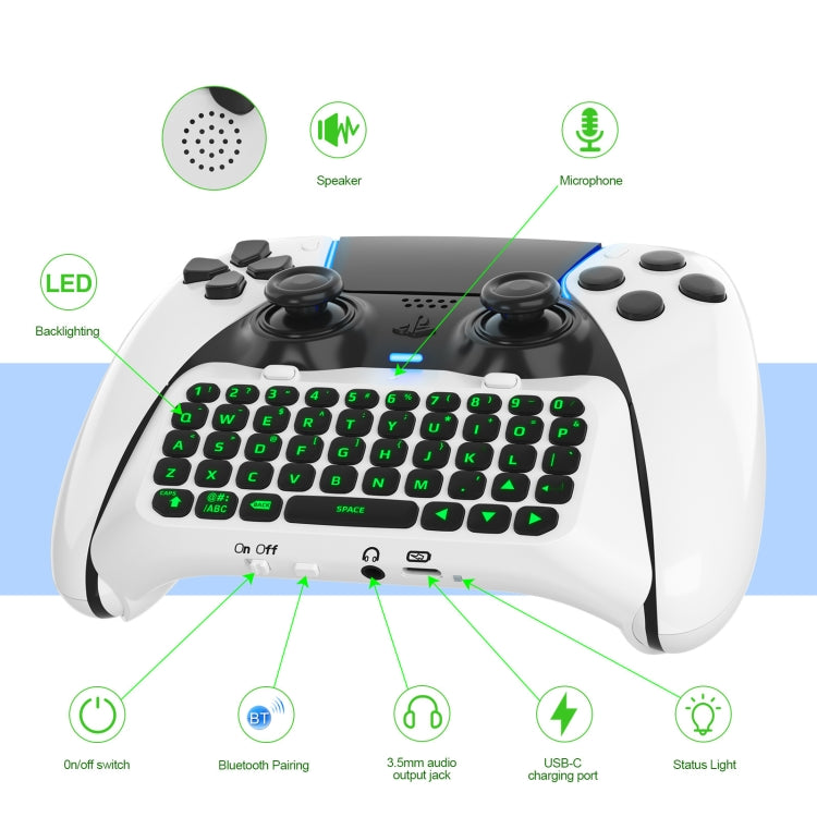 For PS5 JYS-P5172 Gamepad Wireless Bluetooth External Keyboard, Without Gamepad