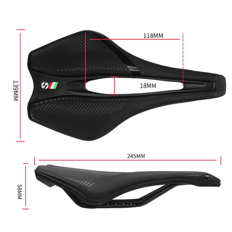 TOSEEK Bicycle Shock-absorbing Comfortable Widened Saddle