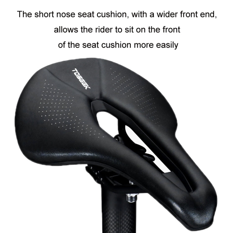 TOSEEK Bicycle Wide Seat Cushion Shock Absorption Comfortable Saddle