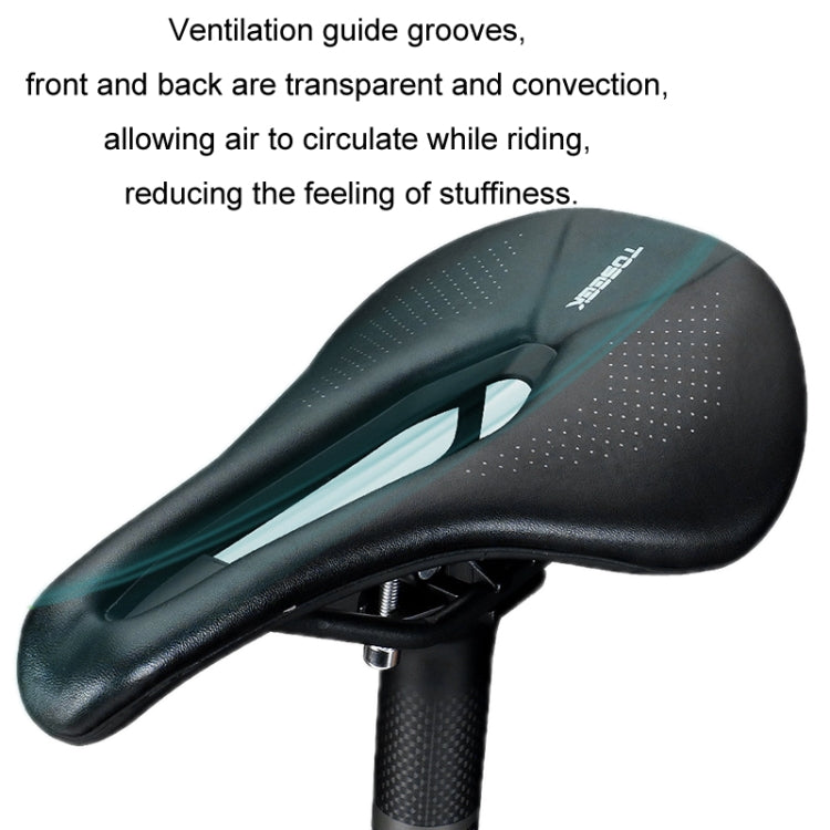 TOSEEK Bicycle Wide Seat Cushion Shock Absorption Comfortable Saddle