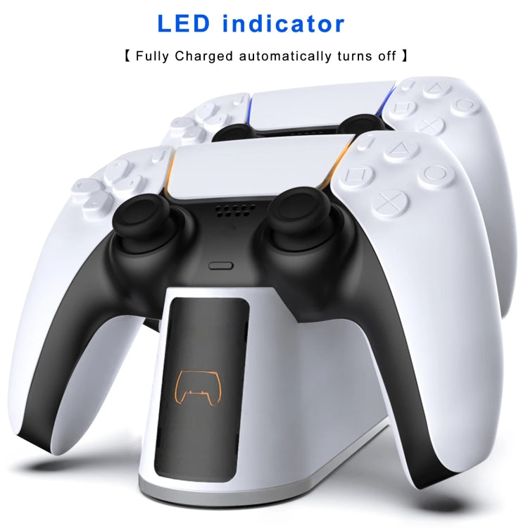 For PS5 Handle Charger Colorful Grip Double Fast Charging LED Lamp Seat Charger