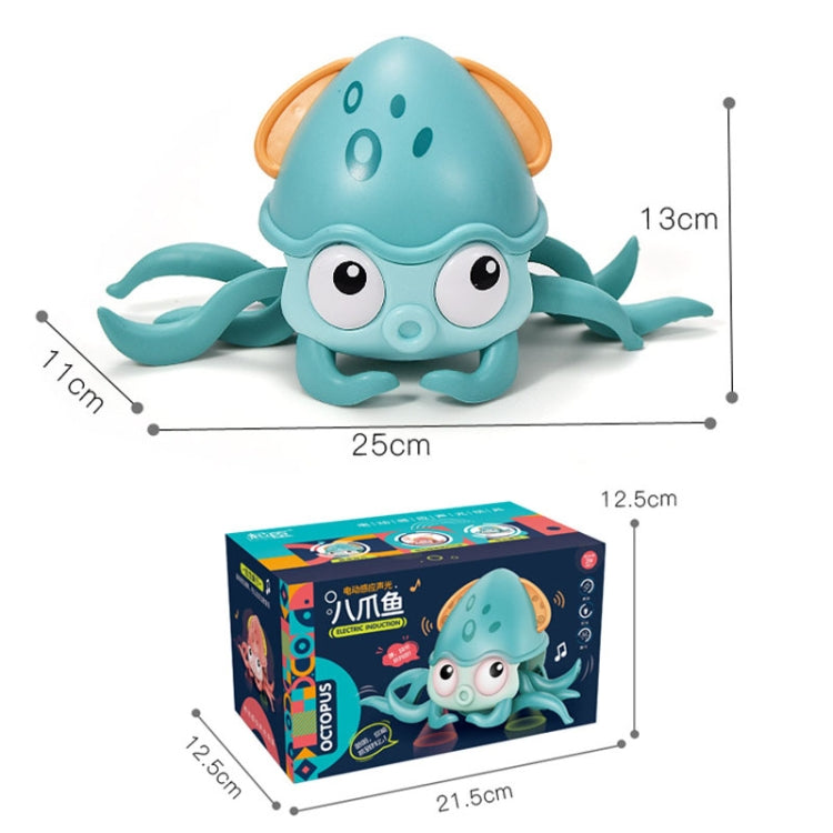 Children Electrical Sensor Octopus Toy Automatic Obstacle Avoidance Sound Light Crawling Quirky Toy