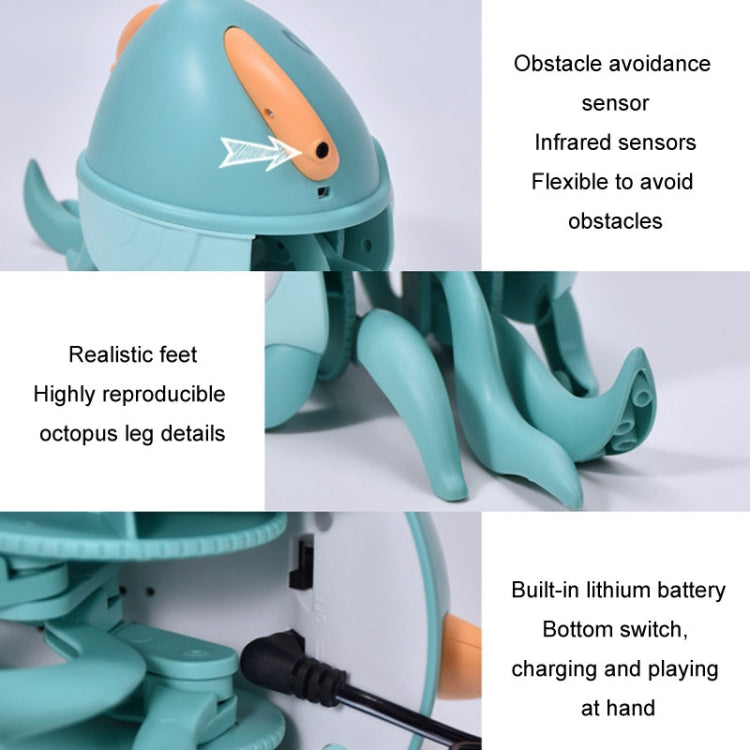 Children Electrical Sensor Octopus Toy Automatic Obstacle Avoidance Sound Light Crawling Quirky Toy