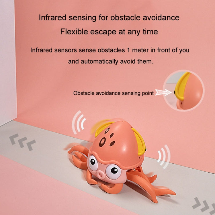 Children Electrical Sensor Octopus Toy Automatic Obstacle Avoidance Sound Light Crawling Quirky Toy