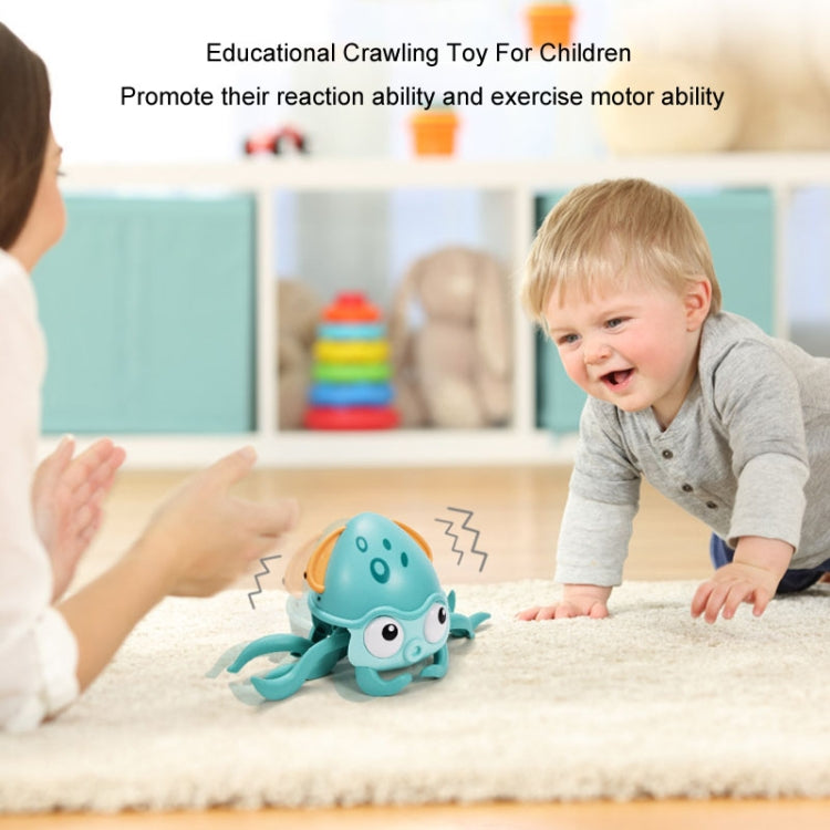 Children Electrical Sensor Octopus Toy Automatic Obstacle Avoidance Sound Light Crawling Quirky Toy