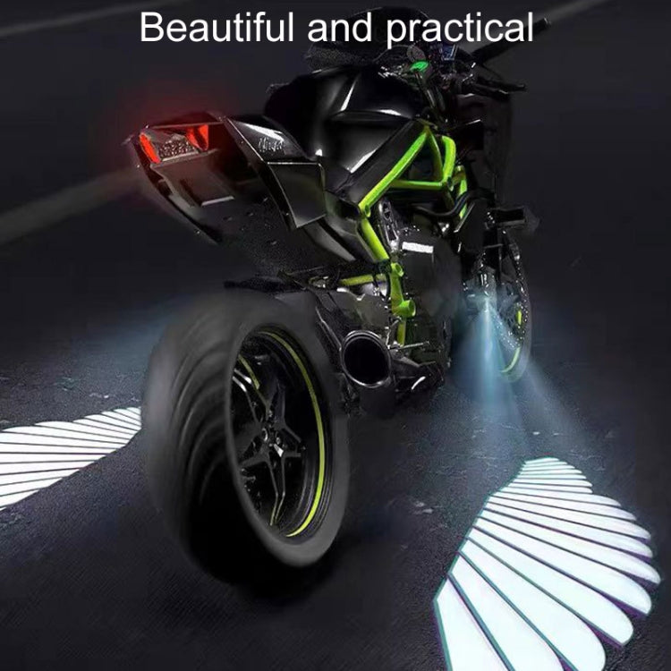 1pair Motorcycle Angel Wings Welcome Light LED Chassis Modified Wings Projector Light