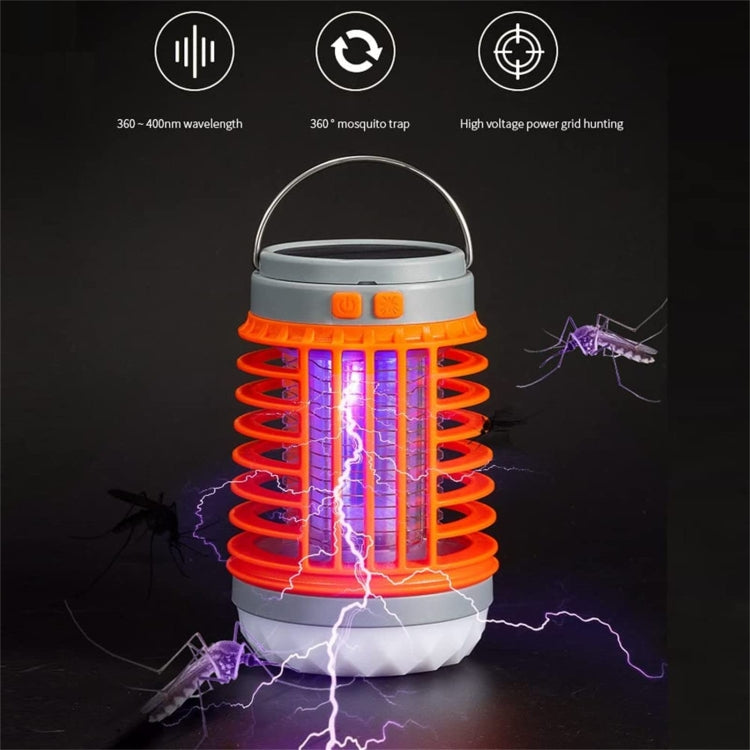 E-SMARTER W890-1 Solar LED Electric Shock Mosquito Light Outdoor USB Rechargeable Lighting Mosquito Trap