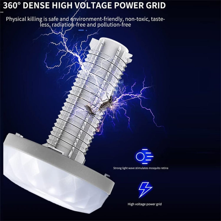 E-SMARTER W890-1 Solar LED Electric Shock Mosquito Light Outdoor USB Rechargeable Lighting Mosquito Trap