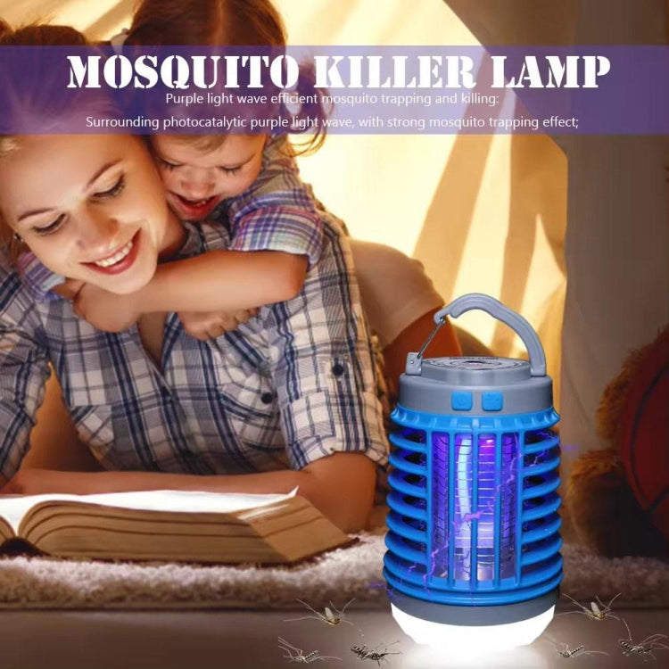 E-SMARTER W890-1 Solar LED Electric Shock Mosquito Light Outdoor USB Rechargeable Lighting Mosquito Trap