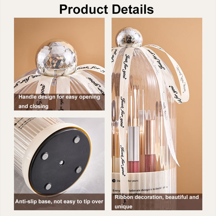 Rotating Makeup Brush Storage Bucket Desktop Cosmetic Storage Box