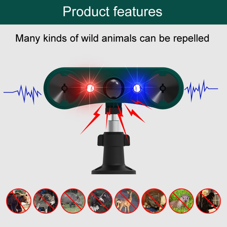 N911W Solar Powered Mouse Repeller Alarm Infrared Sensor Animal Repellent