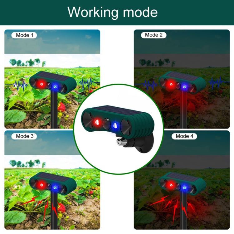 N911W Solar Powered Mouse Repeller Alarm Infrared Sensor Animal Repellent