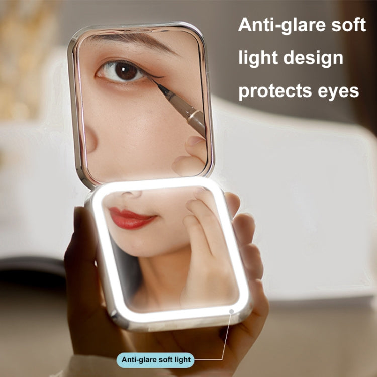 40LEDs HD Infinitely Dimmable Folding Makeup Mirror Portable Flip Double-sided Mirror