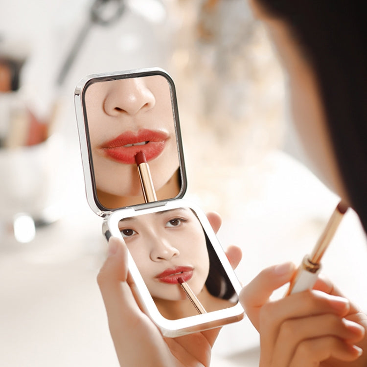 40LEDs HD Infinitely Dimmable Folding Makeup Mirror Portable Flip Double-sided Mirror