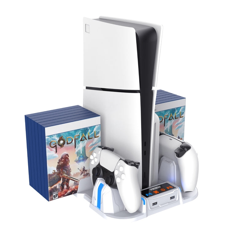 For Sony PS5 Slim PGTECH GP-521 Handle Charging Base Host Cooling Rack With Disc Rack