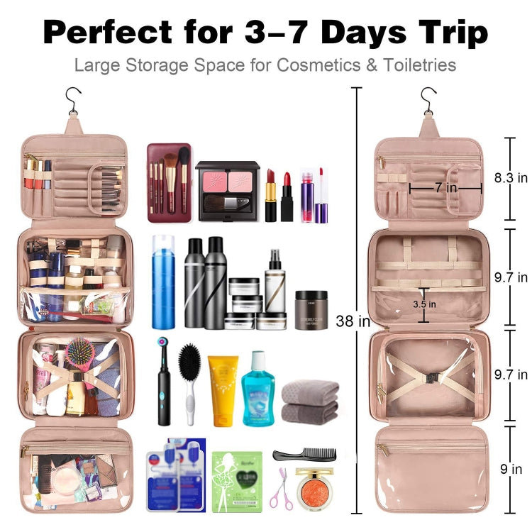 PU Large Capacity Waterproof Portable Toiletry Cosmetic Bag Travel Storage Bag