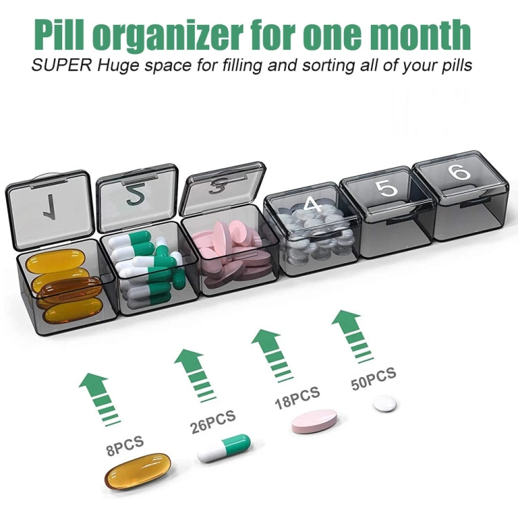 Monthly Pill Organizer 30 Days Pill Box Easy-Open Large Capacity Medicine Case
