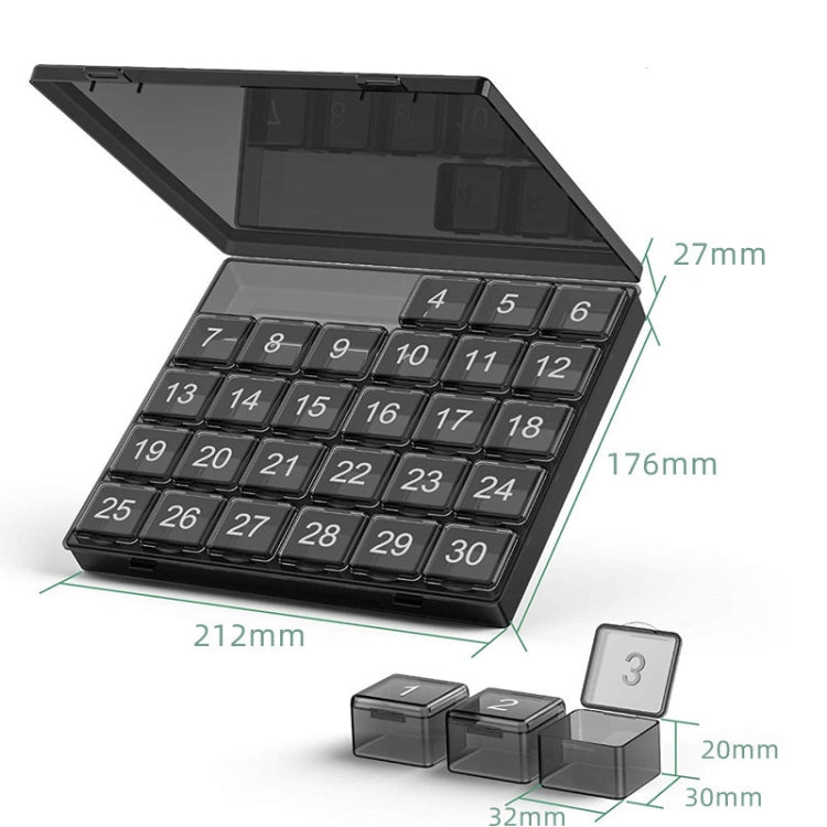 Monthly Pill Organizer 30 Days Pill Box Easy-Open Large Capacity Medicine Case