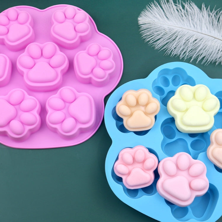7 Cells Small and Large Cat Paw Silicone Cake Mould Cartoon DIY Handmade Essential Oil Soap Moulds