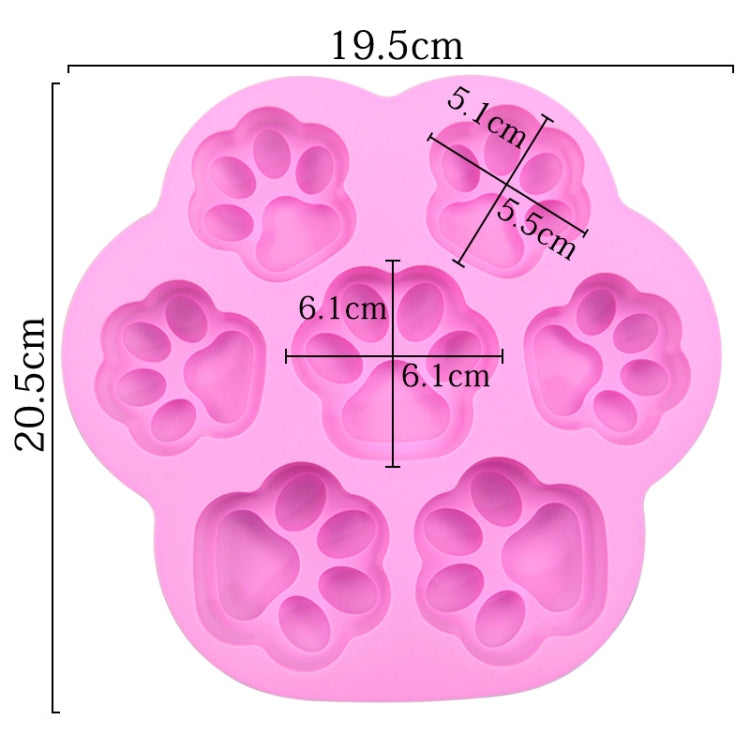 7 Cells Small and Large Cat Paw Silicone Cake Mould Cartoon DIY Handmade Essential Oil Soap Moulds