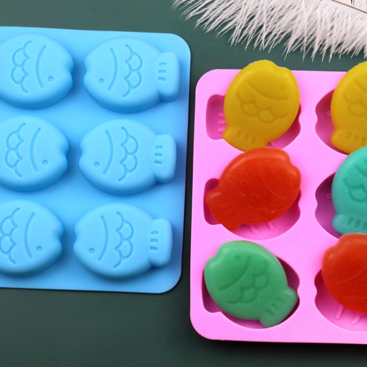 6 Grids Little Fish Shape Silicone Cake Mould Handmade Soap Mould