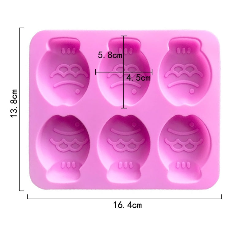 6 Grids Little Fish Shape Silicone Cake Mould Handmade Soap Mould