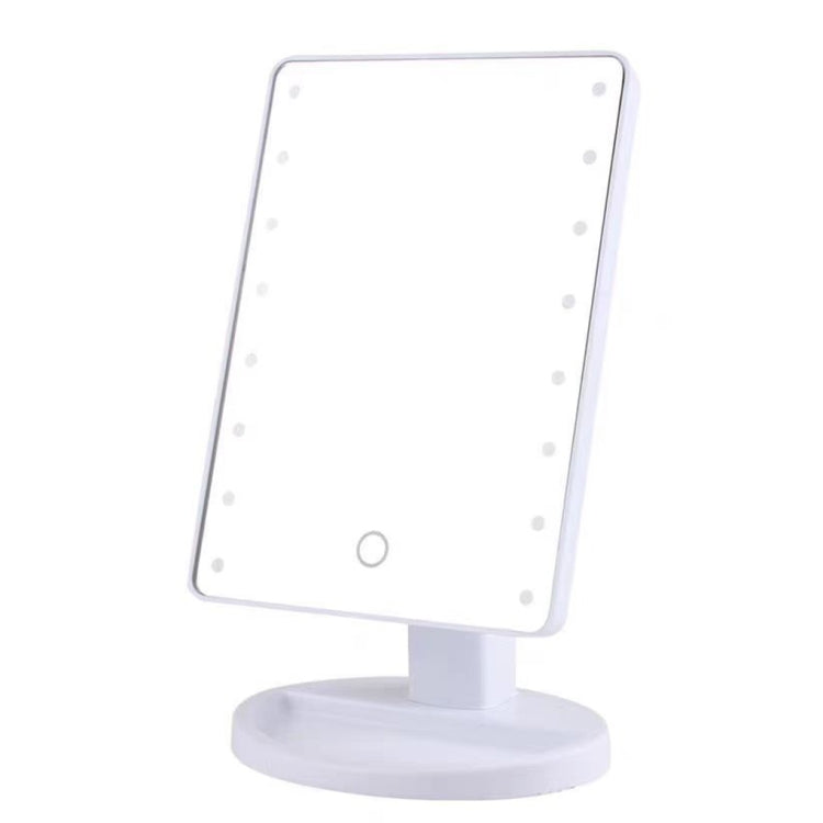 LED Desktop Makeup Mirror Rotatable Dimmable With Touch Switch Vanity Mirrors